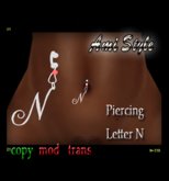 ASD Piercing Letter N
