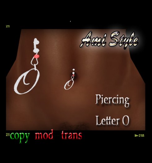 ASD Piercing Letter O
