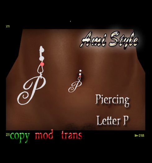 ASD Piercing Letter P