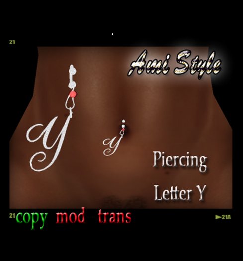 ASD Piercing Letter Y