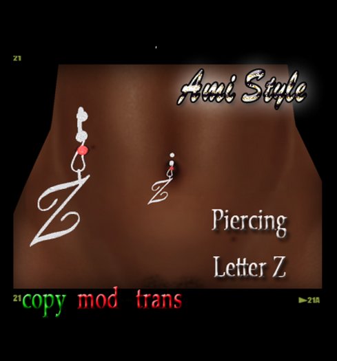 ASD Piercing Letter Z