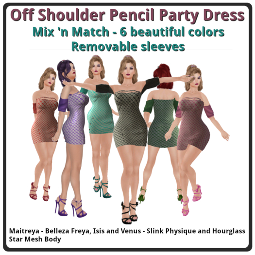 OffShoulderPencilPartyDress