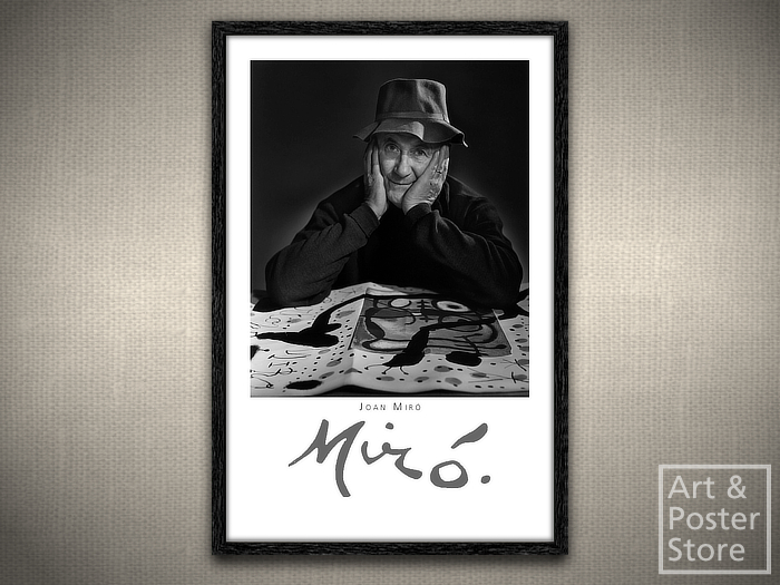 Joan Miró | Signature Photo Poster | Mesh Frame with 6 texture options 