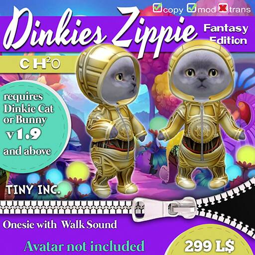 TINY INC. DINKIES ZIPPIE - Fantasy Edition - C H2o
