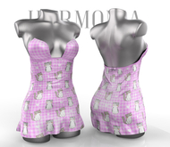 Pink Plaid Kitty Dress