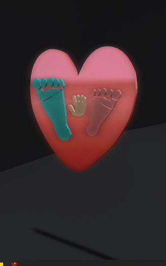 Love feet and kid hand 
