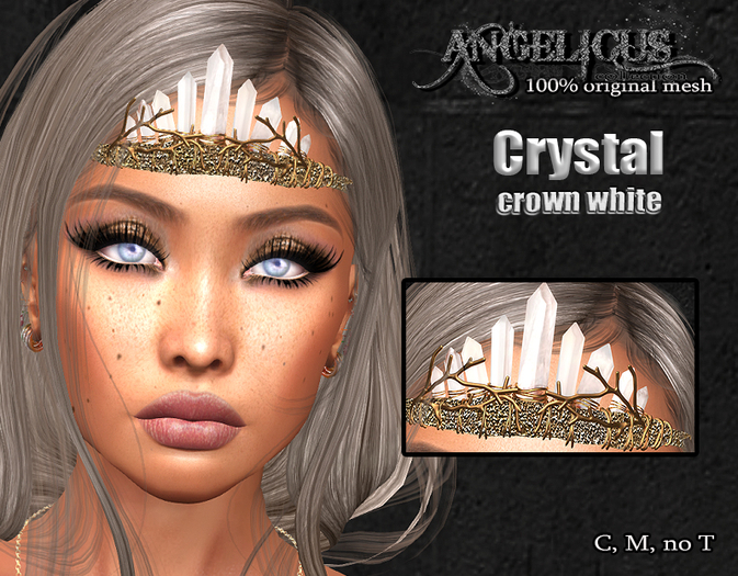 ::ANGELICUS:: Crystal Crown-WHITE