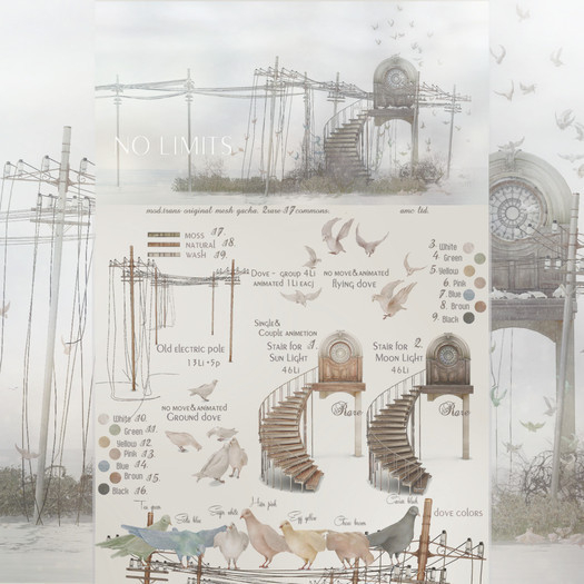 4 {anc} NO LIMITS.flying doves  [tea-green]