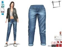 Dae Obj FBX For Women's Rolled Legs Low Waist Denims Slink, Maitreya, Belleza,Tonic, Legacy,Voluptuous
