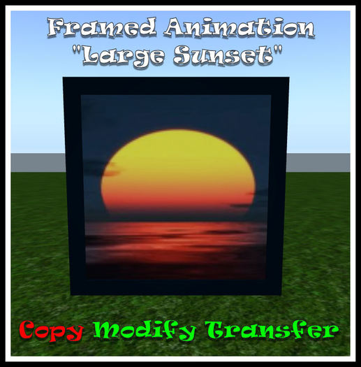 *TLD* Framed Animation-Large Sunset