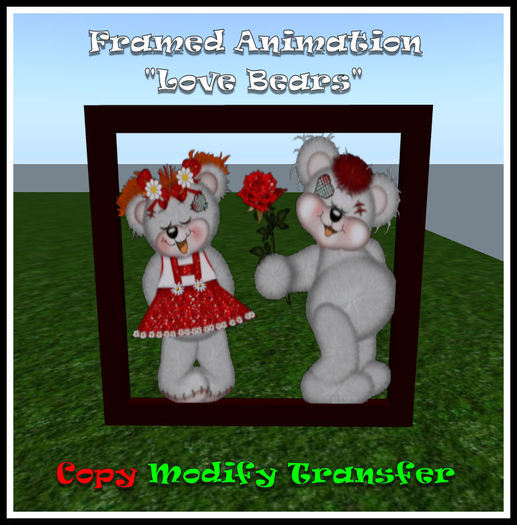 *TLD* Framed Animation-Love Bears