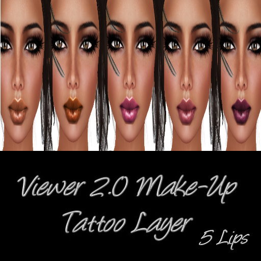 2.0 Make-Up Tattoo Glossy Lips Pack 4 (5 Lips)