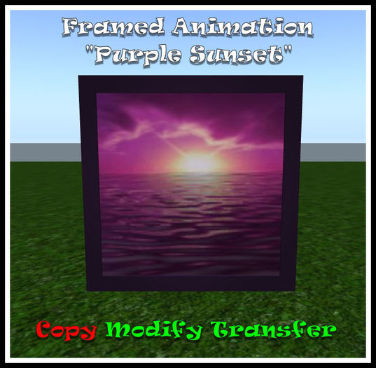 *TLD* Framed Animation-Purple Sunset