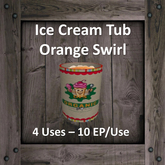 DFS Ice Cream Tub - Orange Swirl (Texture)