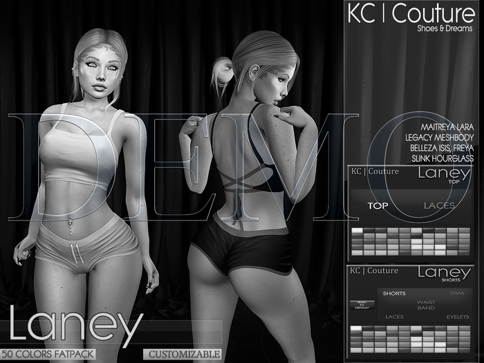 *DEMO* -KC- LANEY TOP & SHORTS / MAITREYA LEGACY FREYA ISIS HG