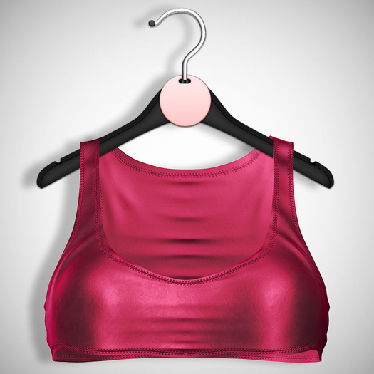 ChicModa // Kiera Leather Crop // RASPBERRY