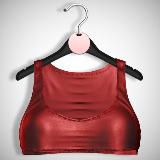 ChicModa // Kiera Leather Crop // RED