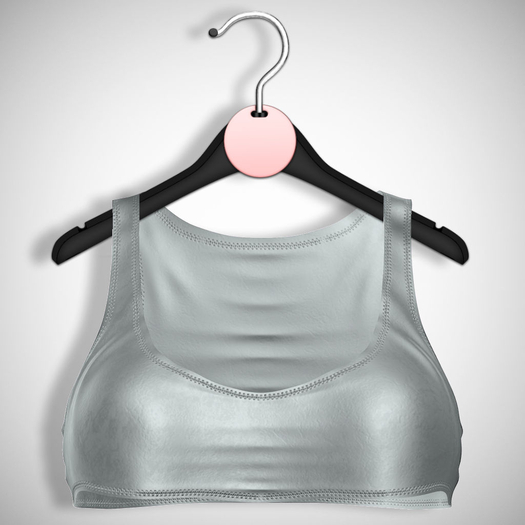 ChicModa // Kiera Leather Crop // SILVER