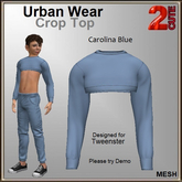 Urban Wear Crop Top [2cute] Carolina Blue