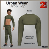 Urban Wear Crop Top [2cute] Khaki