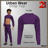 Urban Wear Crop Top [2cute] Purple