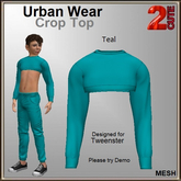 Urban Wear Crop Top [2cute] Teal