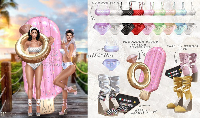 Look At Me. Beach Pls : Wedges 1 RARE