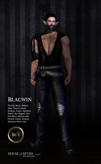 RFYRE BLACWIN LEATHER - SILVER & BLACK [B]-CLICK ADD TO OPEN