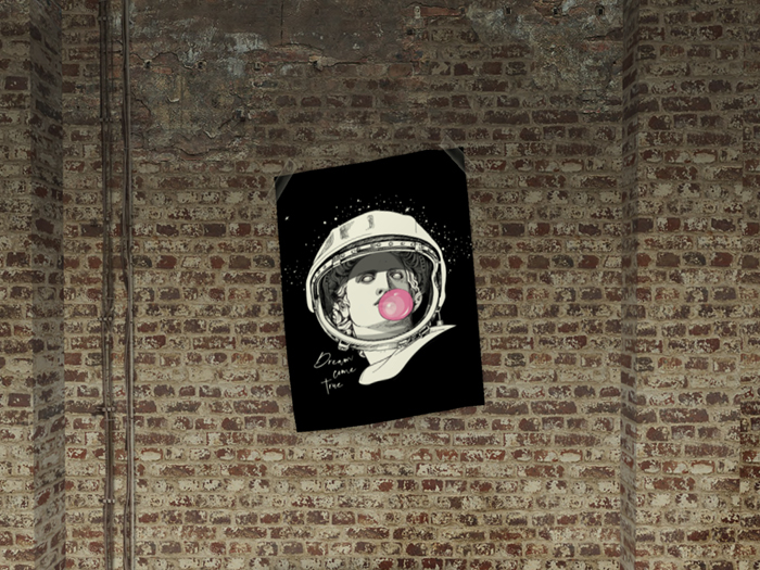 [BOY] TAPED POSTER - SPACE SCULPTURE GUM