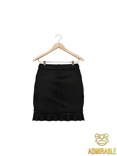 Admirable- Ruffle Skirt (Black)