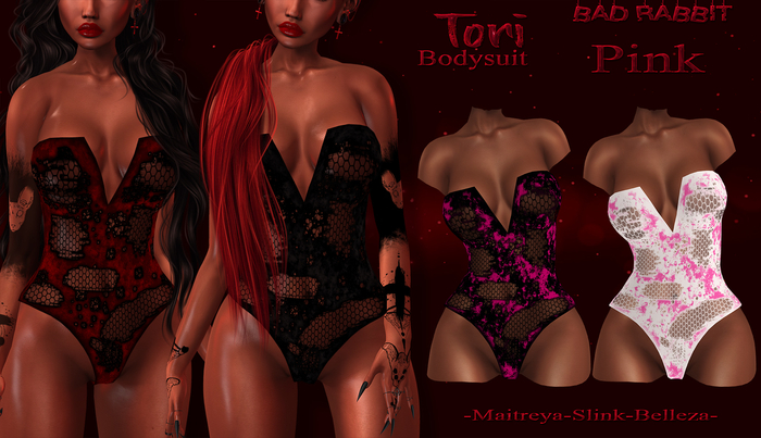.:Bad Rabbit:. Tori Bodysuit Pink
