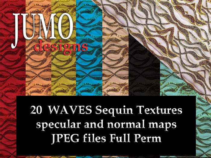 JUMO - 20 WAVES Sequins Textures - SEAMLESS Full Perm