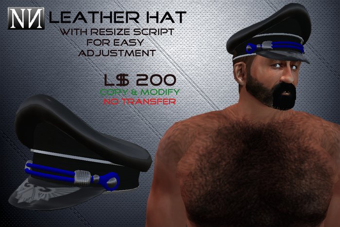 Norbo's Leather Hat: Blue