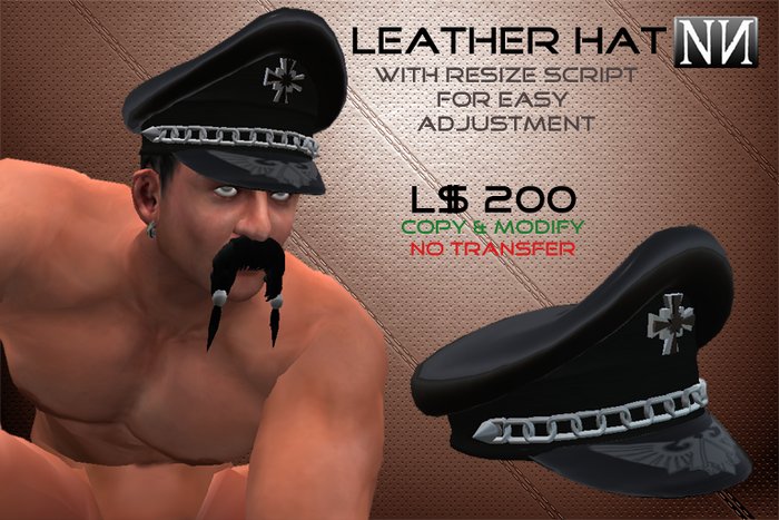 Norbo's Leather Hat: Chain and Cross