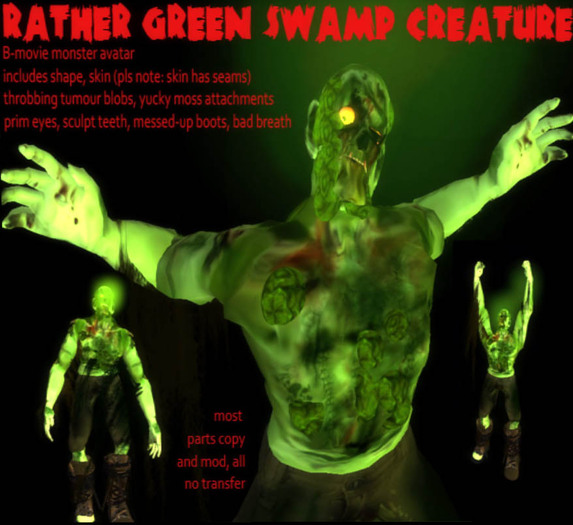 GRIM BROS RATHER GREEN SWAMP CREATURE AVATAR boxed
