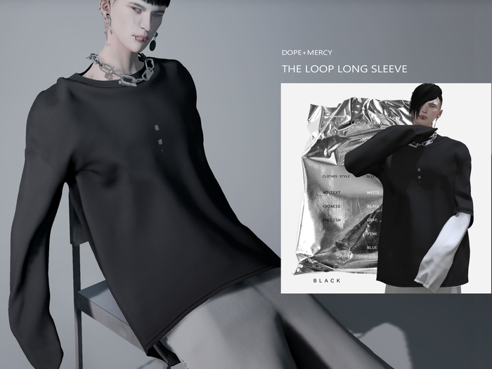 [Dope+Mercy] The Loop Long Sleeve_Black