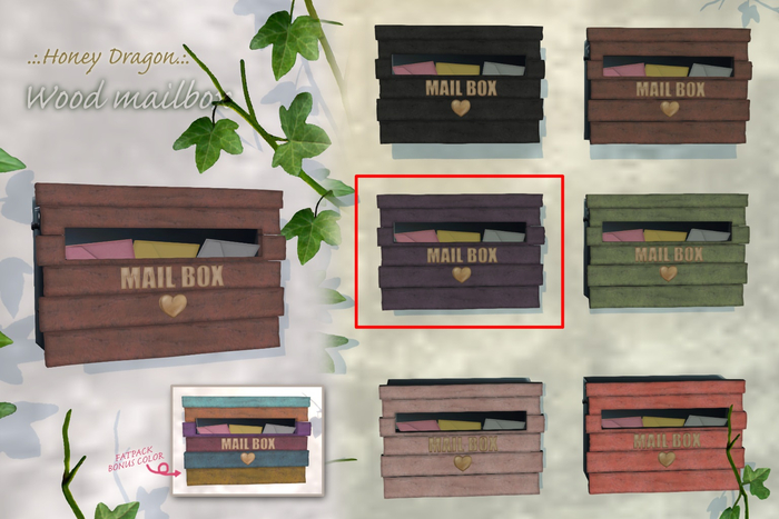 .:.H/D.:. Wood mailbox // grape [21CHG4]
