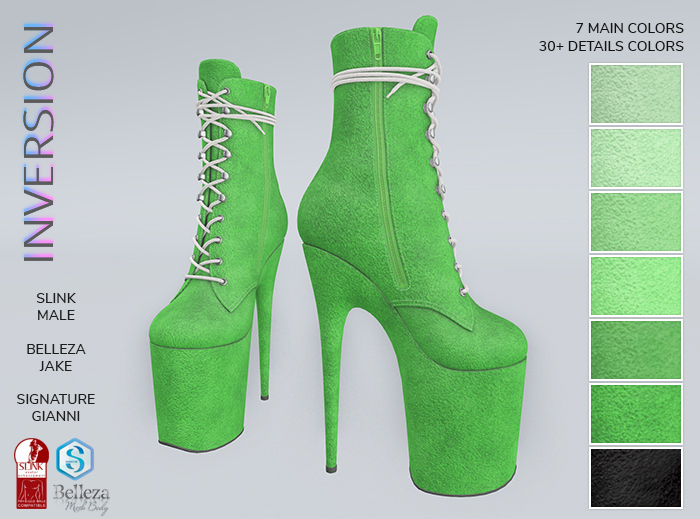 [INVERSION] Platform heels [M] Colorpack:SG - Signature Gianni, Belleza Jake, Slink Male