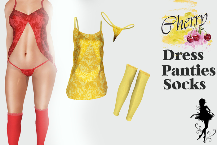 Cherry Set  LOVE   yellow