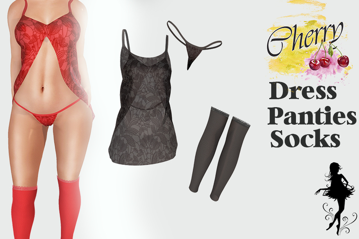 Cherry Set  LOVE   black