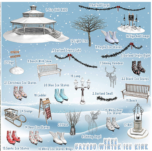 24.Sese - Gazebo Winter Ice Rink - Sledge