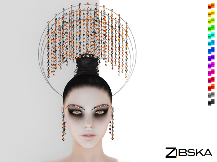 Zibska ~ Agrippa color change headpiece, brows and ear pieces