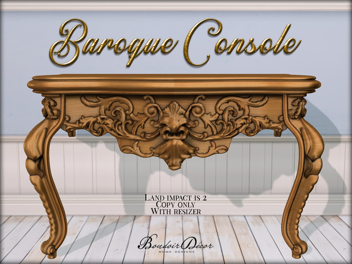 Boudoir-Baroque Console Wood
