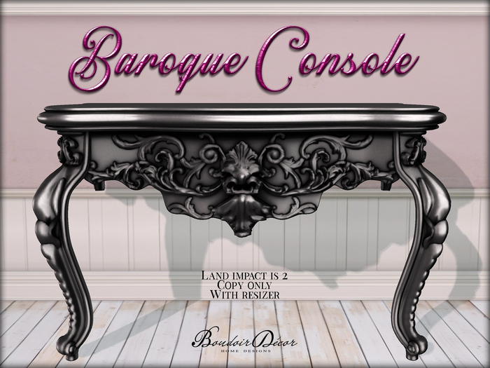 Boudoir-Baroque Console Black