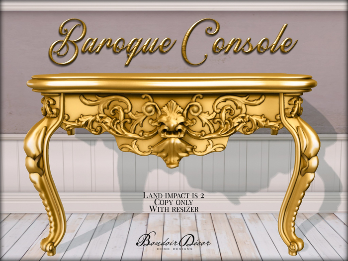 Boudoir-Baroque Console Gold