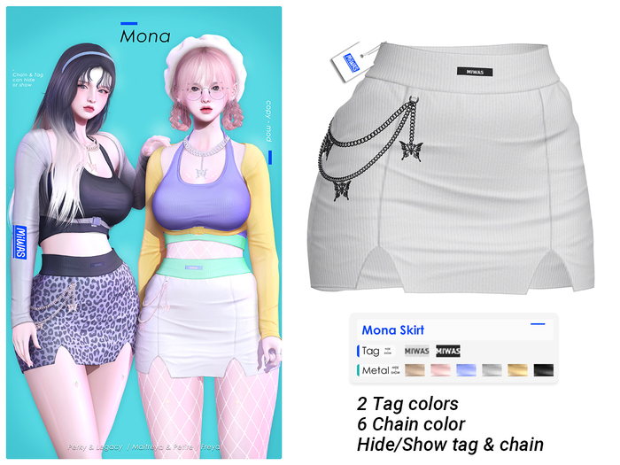 MIWAS / Mona Skirt #White