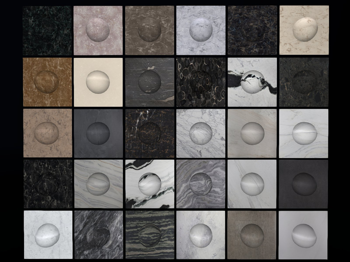 30 Full Perm 3D Marble Materials Textures