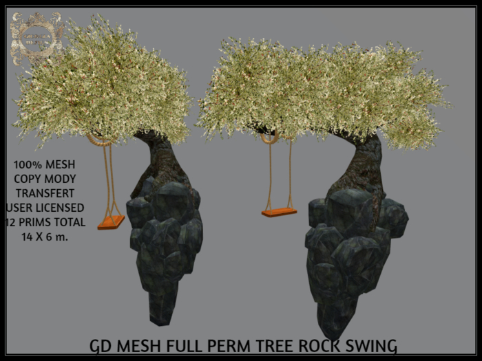 GD MESH FULL PERM TREE ROCK SWING