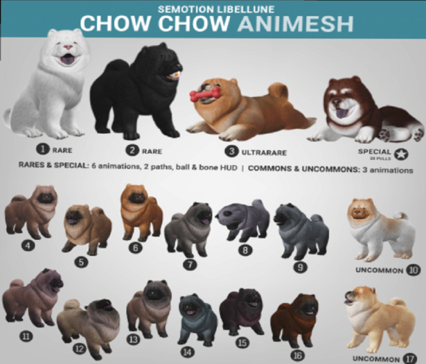 SEmotion Libellune Chow Chow Animesh #2 RARE