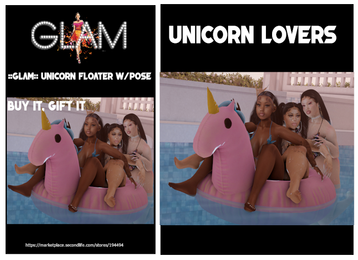 ::GLAM:: Unicorn Floater w/pose